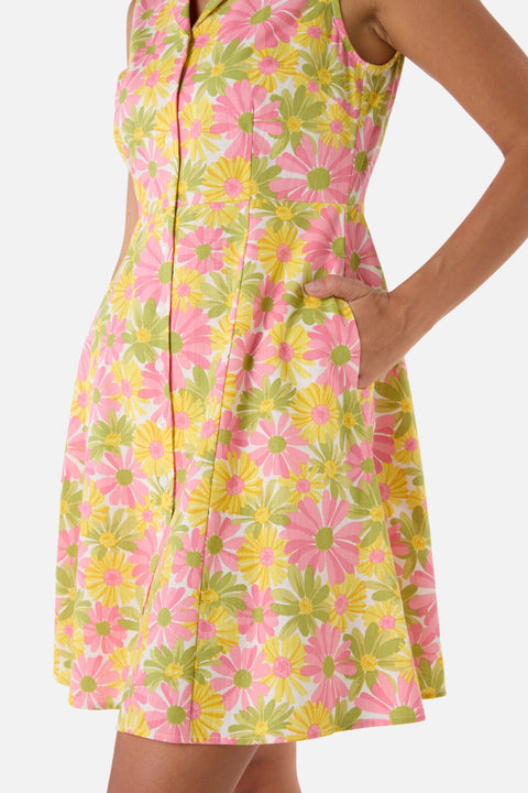 Vintage Daisy Mini Shirt Dress