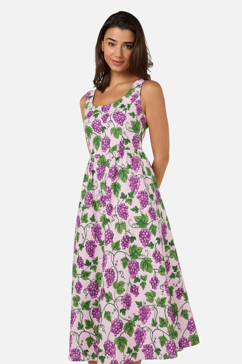 Grape Vine Midi Dress