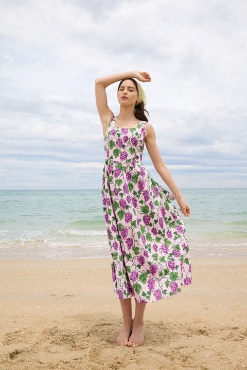 Grape Vine Midi Dress