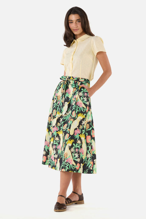 Cockatoo & Flora Midi Skirt