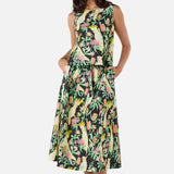 Cockatoo & Flora Midi Skirt