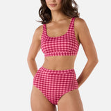 Gingham Bikini Top