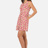 Janie 60'S Button Mini Dress