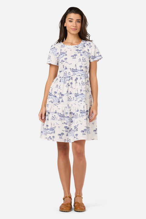 Seaside Toile Mini Dress