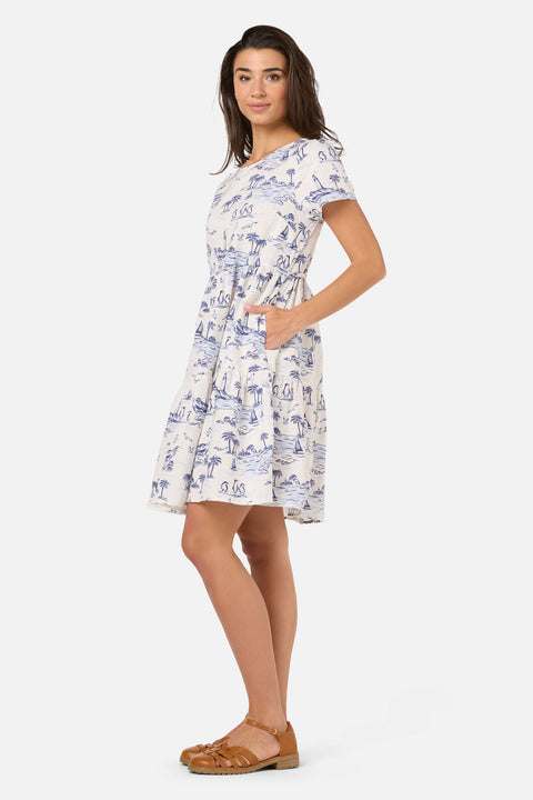 Seaside Toile Mini Dress