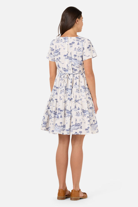 Seaside Toile Mini Dress