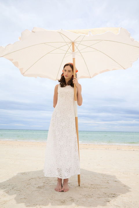 Dreamy White Lace Midi Dress