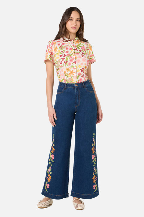 Liberty Native Embroidered Denim Jean