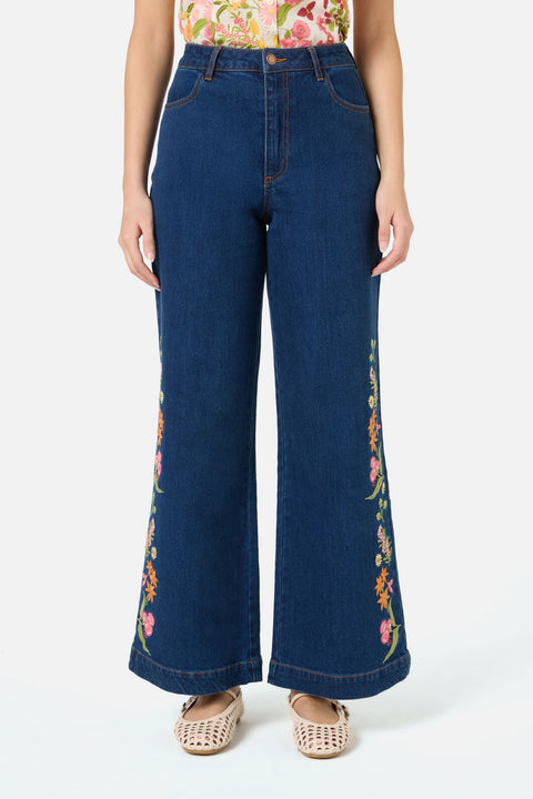Liberty Native Embroidered Denim Jean