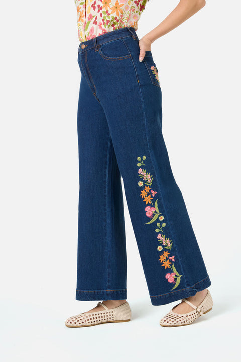 Liberty Native Embroidered Denim Jean