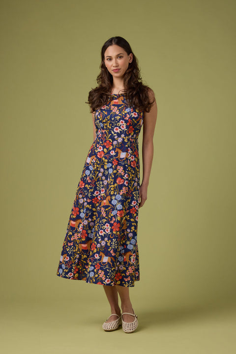 Fancy Horses Midi Dress Navy / 18 (AU) Fancy Horses Midi Dress Navy / 18 (AU)