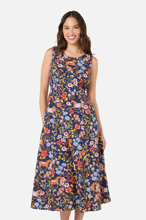 Fancy Horses Midi Dress
