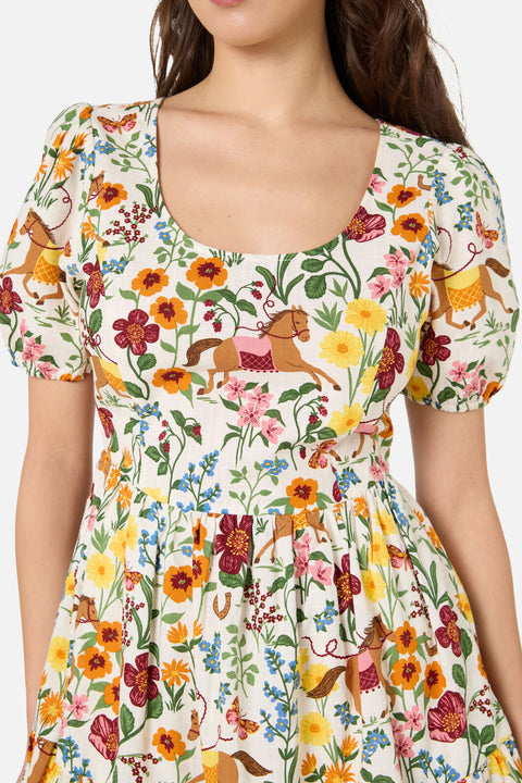 Fancy Horses Tiered Mini Dress