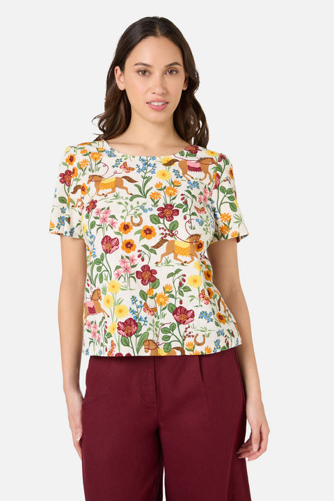 Fancy Horses Short Sleeve Top