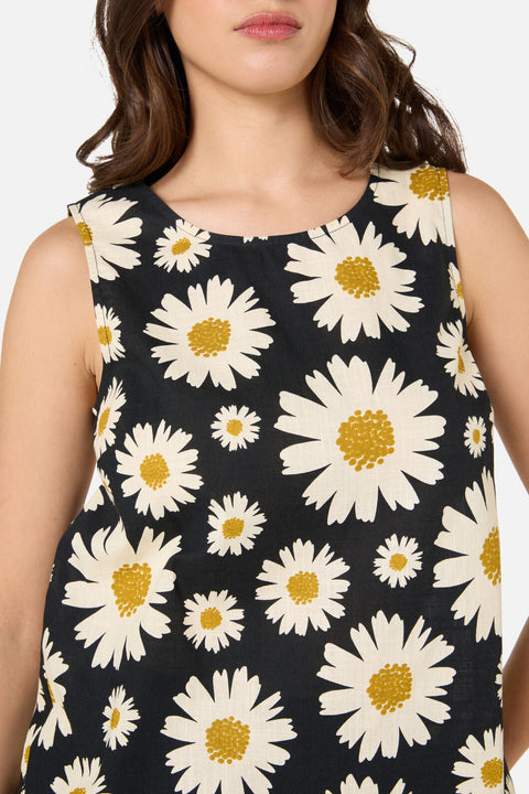 60's Daisy Shell Top