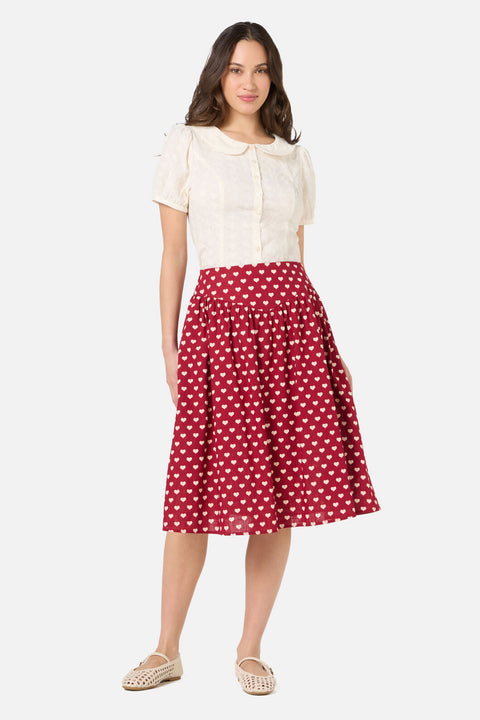 Sweet Heart Gathered Skirt