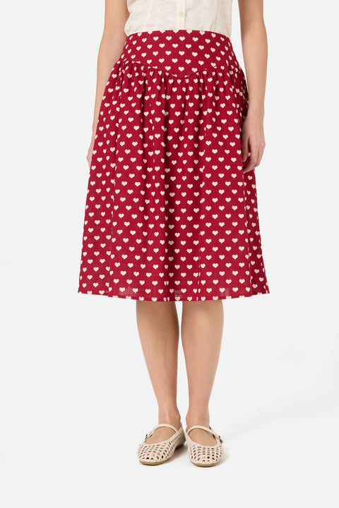 Sweet Heart Gathered Skirt