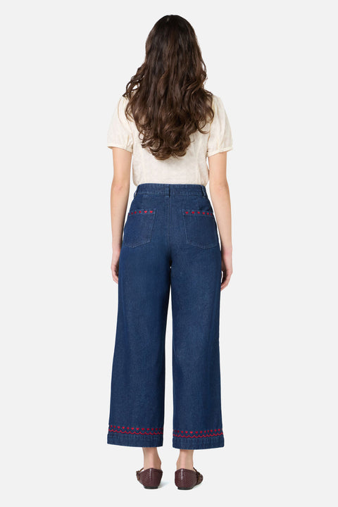 Sweet Heart Embroidered Jean