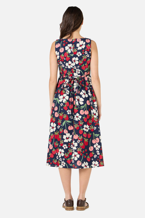 Berries N Cream Midi Dress