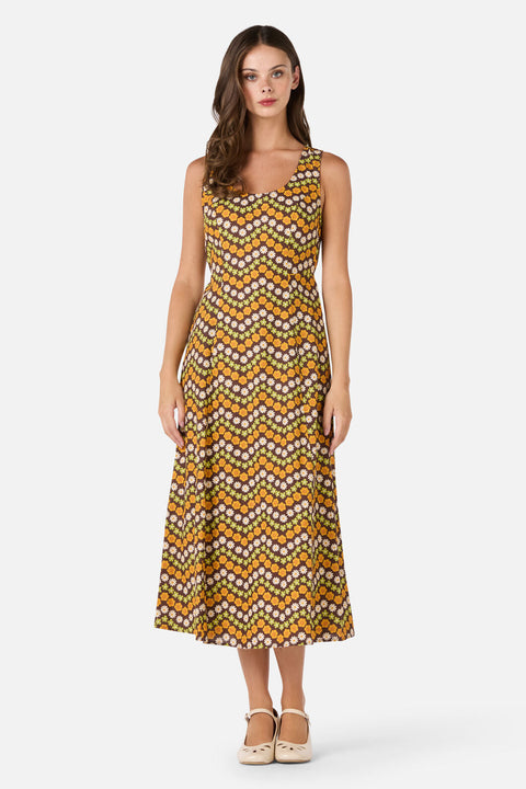 midi dress modcloth Vintage Style Midi Dress Painted Floral