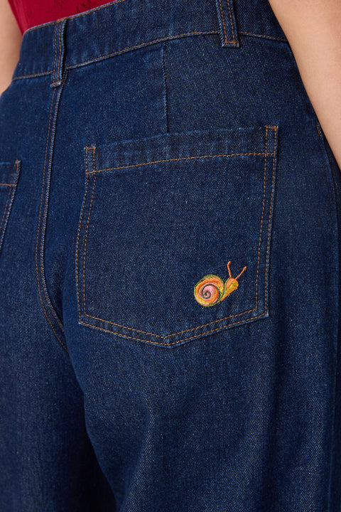 Whimsical Embroidered Jean