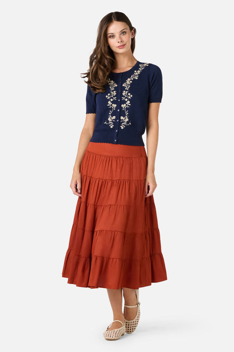 Whimsical Embroidered Cardigan