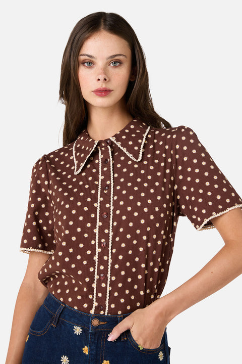 Ditsy Daisy Retro Blouse