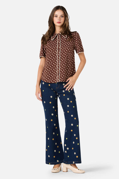 Ditsy Daisy Retro Blouse
