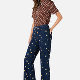 Ditsy Daisy Flared Jeans