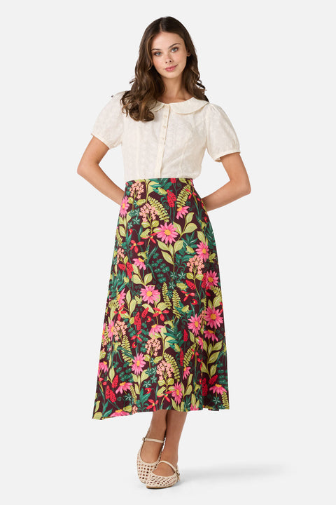 Tiana Tree Frog Midi Skirt