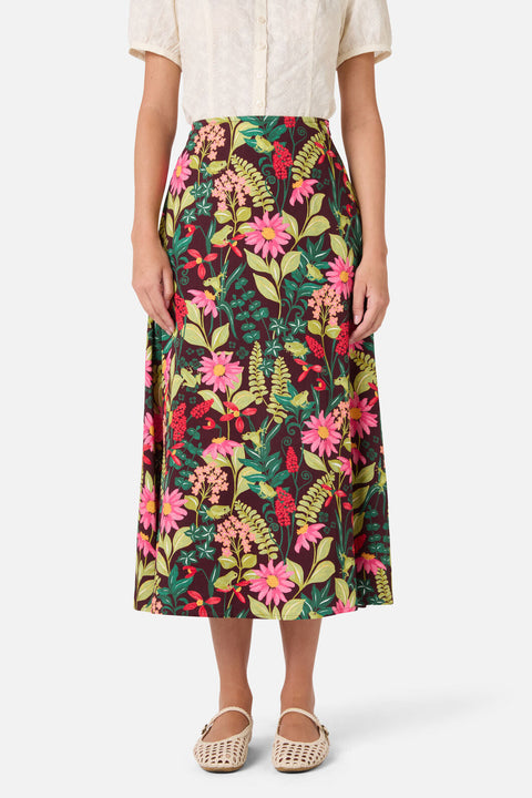 Tiana Tree Frog Midi Skirt