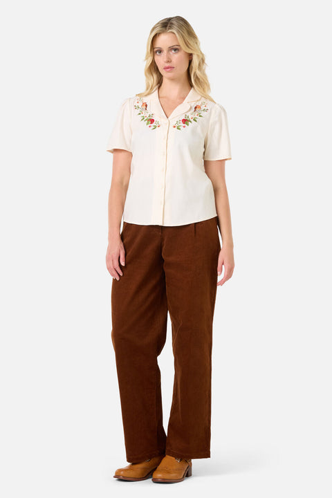 Apple & Robin Embroidered Blouse