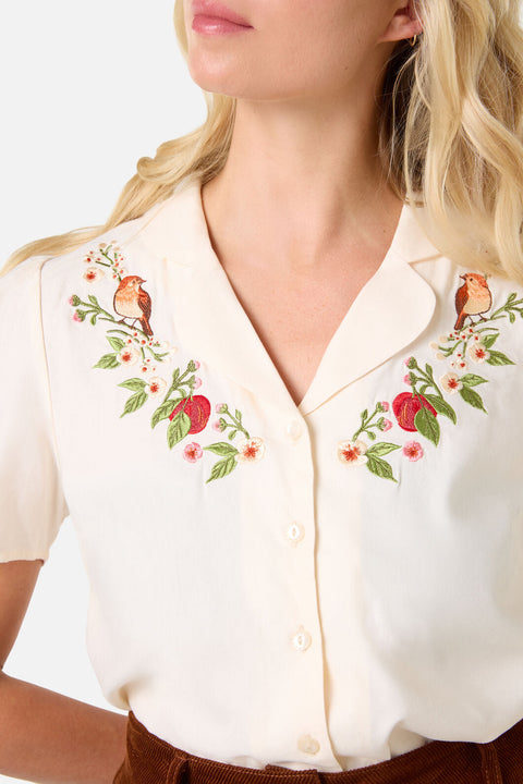 Apple & Robin Embroidered Blouse