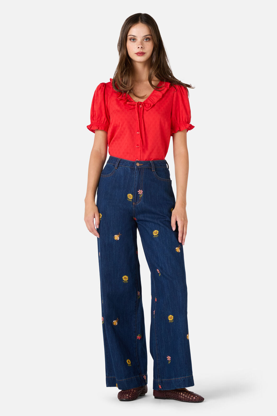 Honey Bee Embroidered Jeans