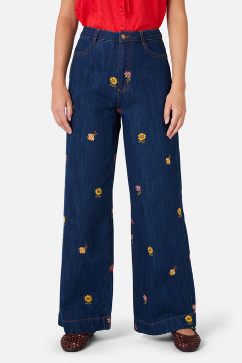 Honey Bee Embroidered Jean