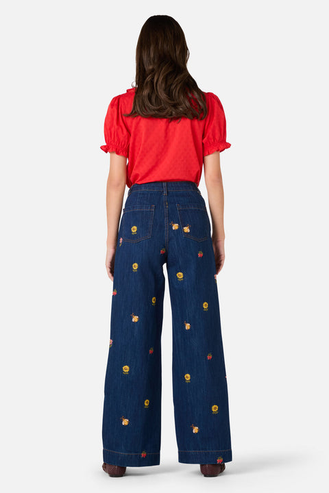 Honey Bee Embroidered Jean