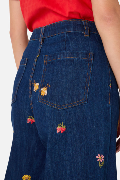 Honey Bee Embroidered Jean