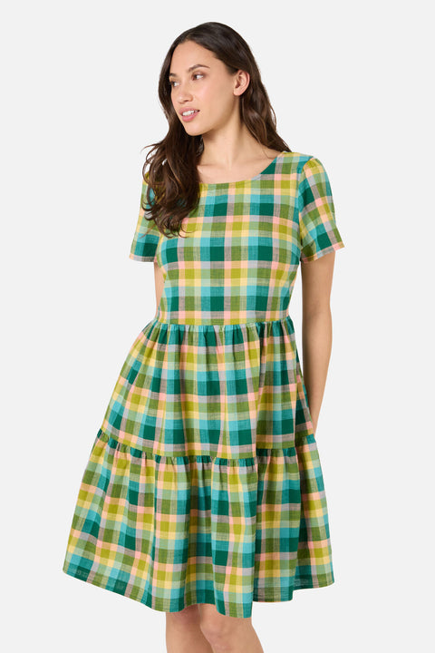Piper Check Cotton Smock Dress Piper Check Cotton Smock Dress
