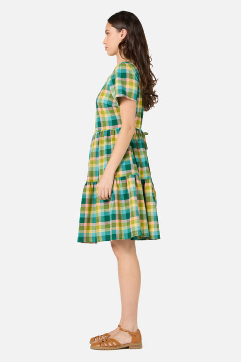 Piper Check Cotton Smock Dress