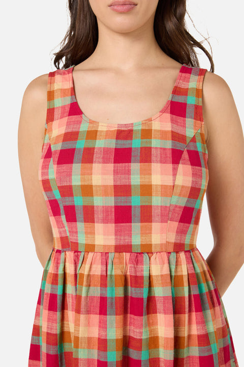 Piper Check Midi Dress