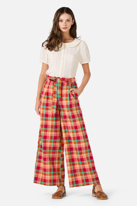Piper Check Wide Leg Culotte