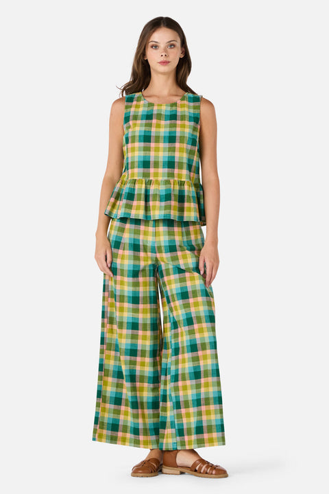 Piper Check Wide Leg Culotte