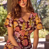 Leonie Floral Top with Tie Back