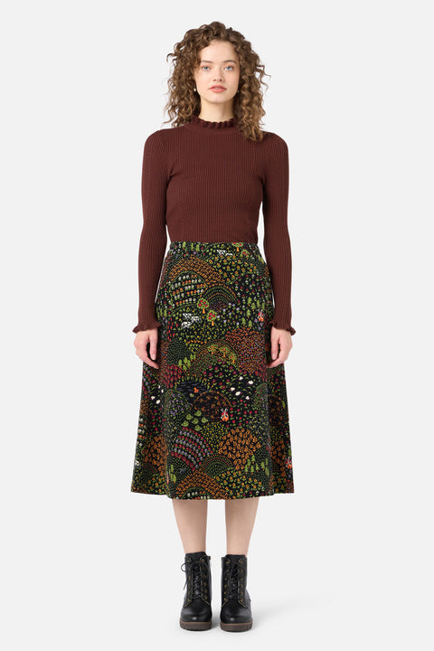Rolling Hills Corduroy Midi Skirt