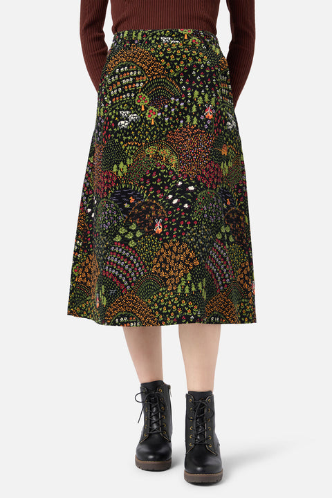 Rolling Hills Corduroy Midi Skirt