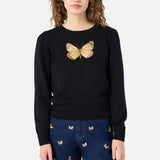 Butterfly Embroidered Sweater