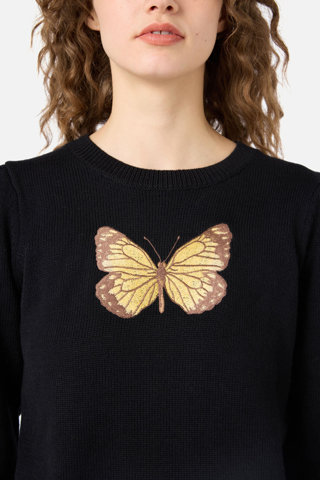 Butterfly Embroidered Sweater