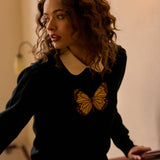 Butterfly Embroidered Sweater