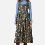Forest Owl Sleeveless Midi Dress