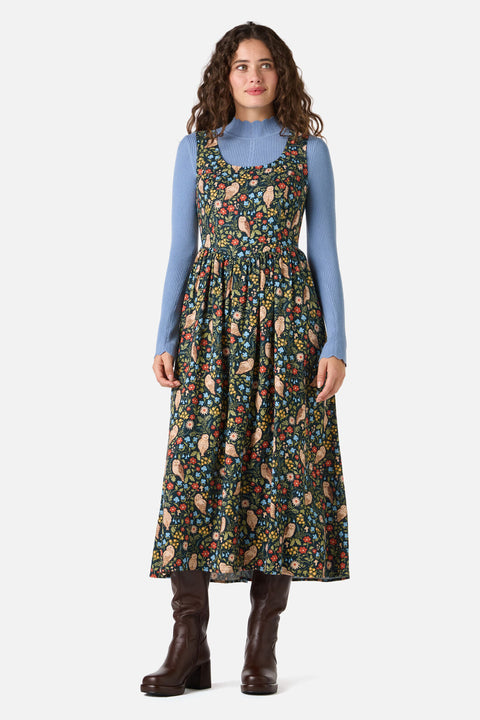 Forest Owl Midi Dress